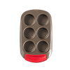 Metal Muffin & Cupcake tray with silicone handle - asimetriA