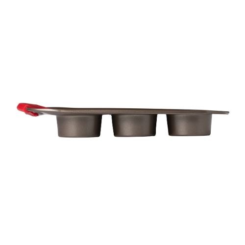 Metal Muffin & Cupcake tray with silicone handle - asimetriA