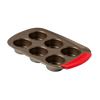 Metal Muffin & Cupcake tray with silicone handle - asimetriA
