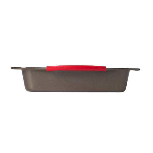 Rectangular metal oven dish with slicone handle - asimetriA