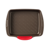 Rectangular metal oven dish with slicone handle - asimetriA