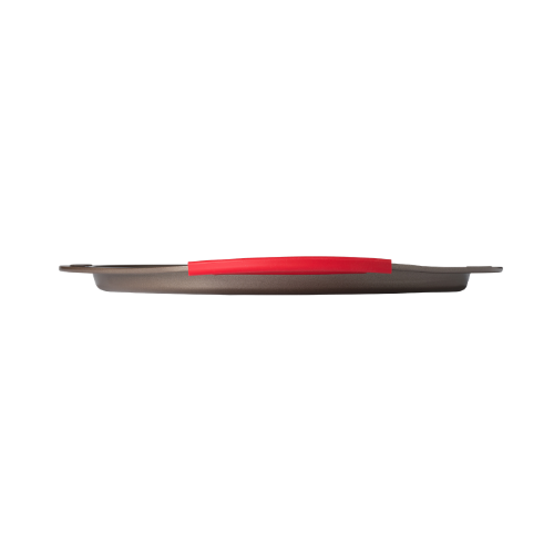Metal pizza tray with silicone handle - asimetriA
