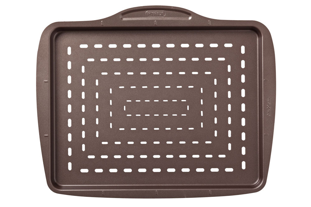 Metal pizza tray with easy grip - different sizes & shapes - asimetriA