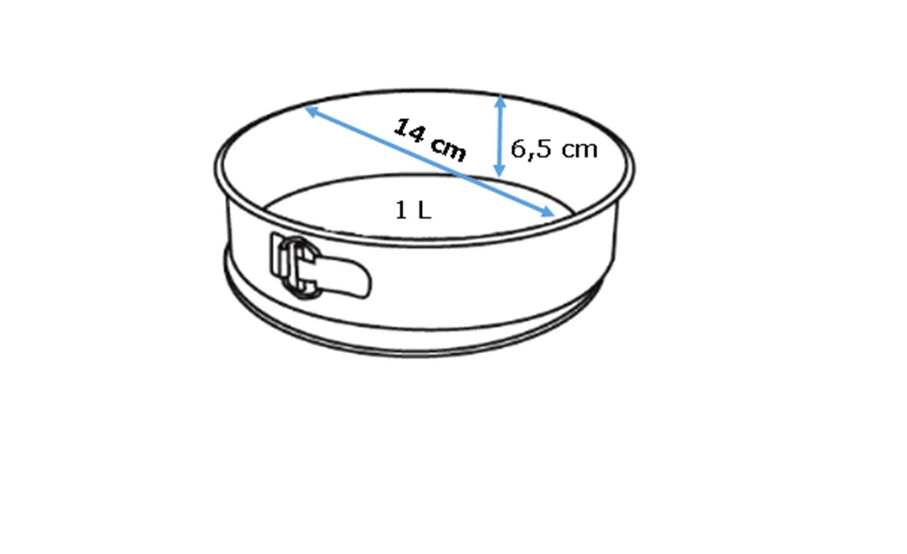 Round metal springform pan with silicone handle - asimetriA