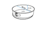 Round metal springform pan with silicone handle - asimetriA