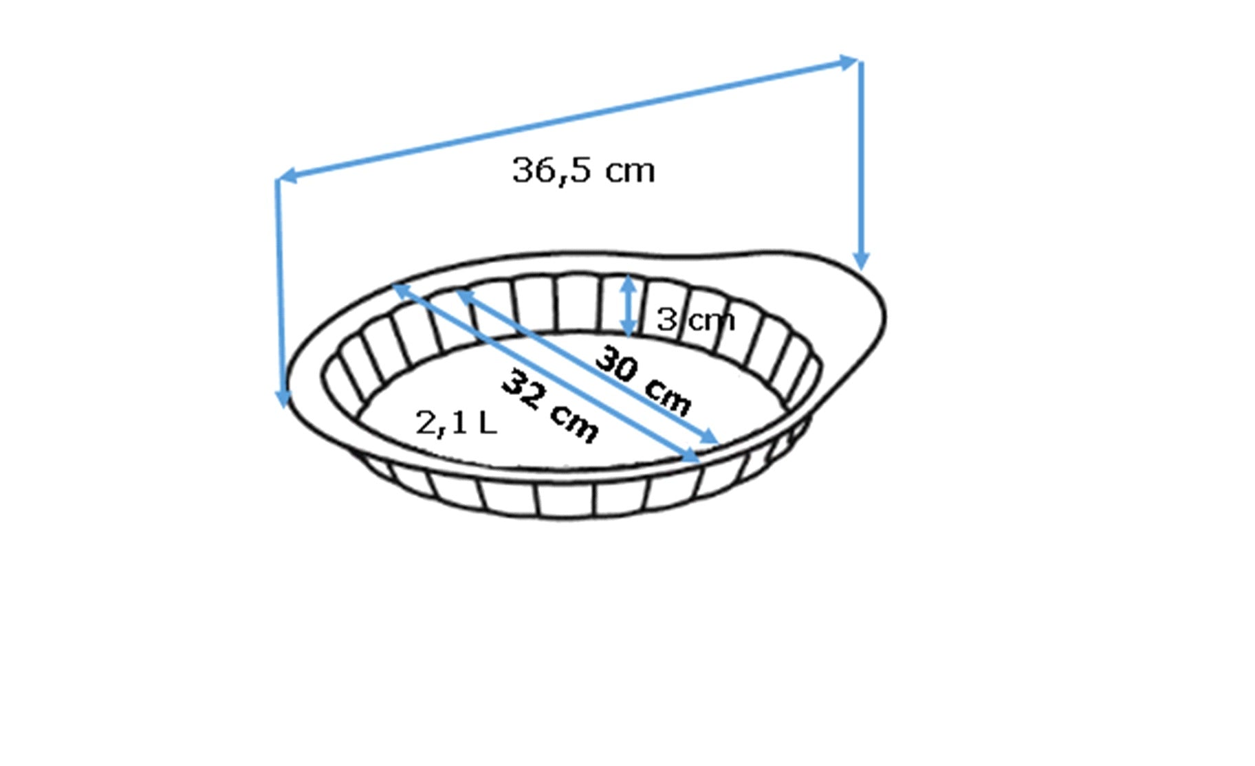 Metal tart tin with silicone grip - asimetriA