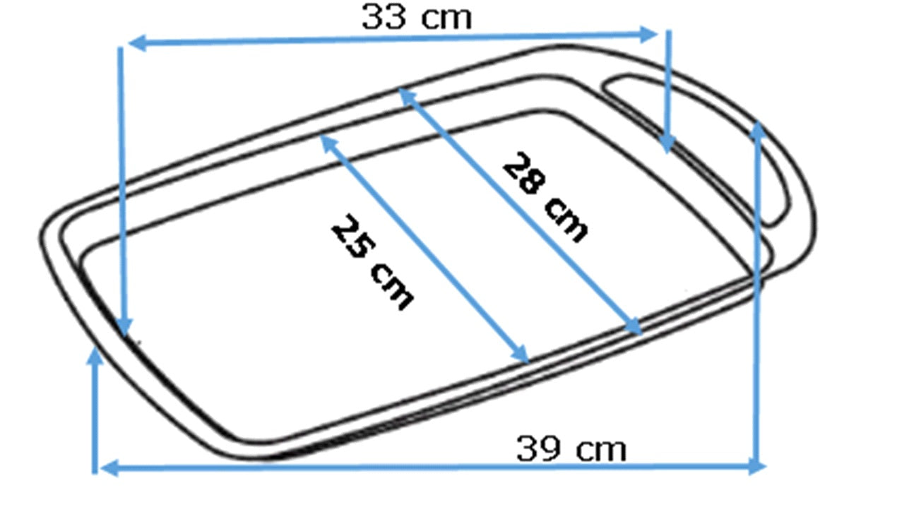 Metal baking tray with silicone handle - asimetriA