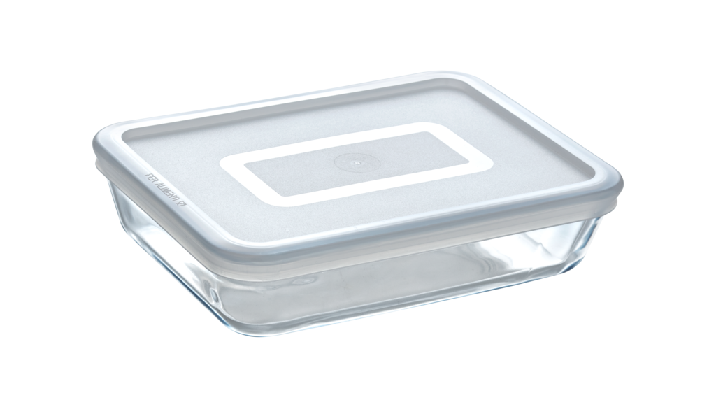 Cook & Freeze - Rectangular glass dish with special freezer lid compatible air fryer