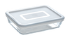 Food storage box with lid, borosilicate glass, ultra resistant