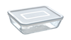 Cook & Freeze - Rectangular glass dish with special freezer lid compatible air fryer