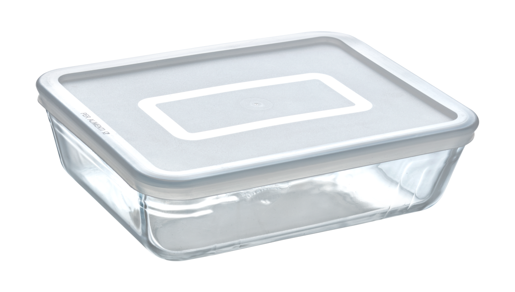 Cook & Freeze - Rectangular glass dish with special freezer lid compatible air fryer
