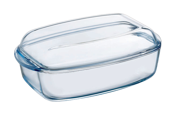 Large rectangular glass casserole dish