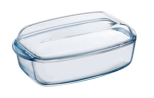 Replacement lid for rectangular glass casserole dish.