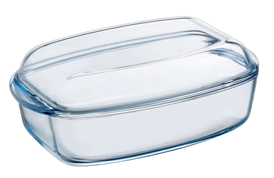 Large rectangular glass casserole dish