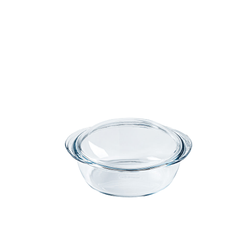 Multi purpose round glass casserole dish 4 IN 1 range