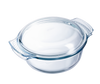 Multi-purpose round glass casserole dish - 4 IN 1 range