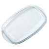 Replacement lid for rectangular glass casserole dish.