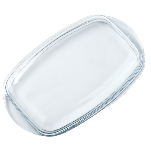 Replacement lid for rectangular glass casserole dish.