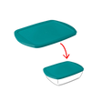 Cook&Store - Peacock green rectangular replacement lid