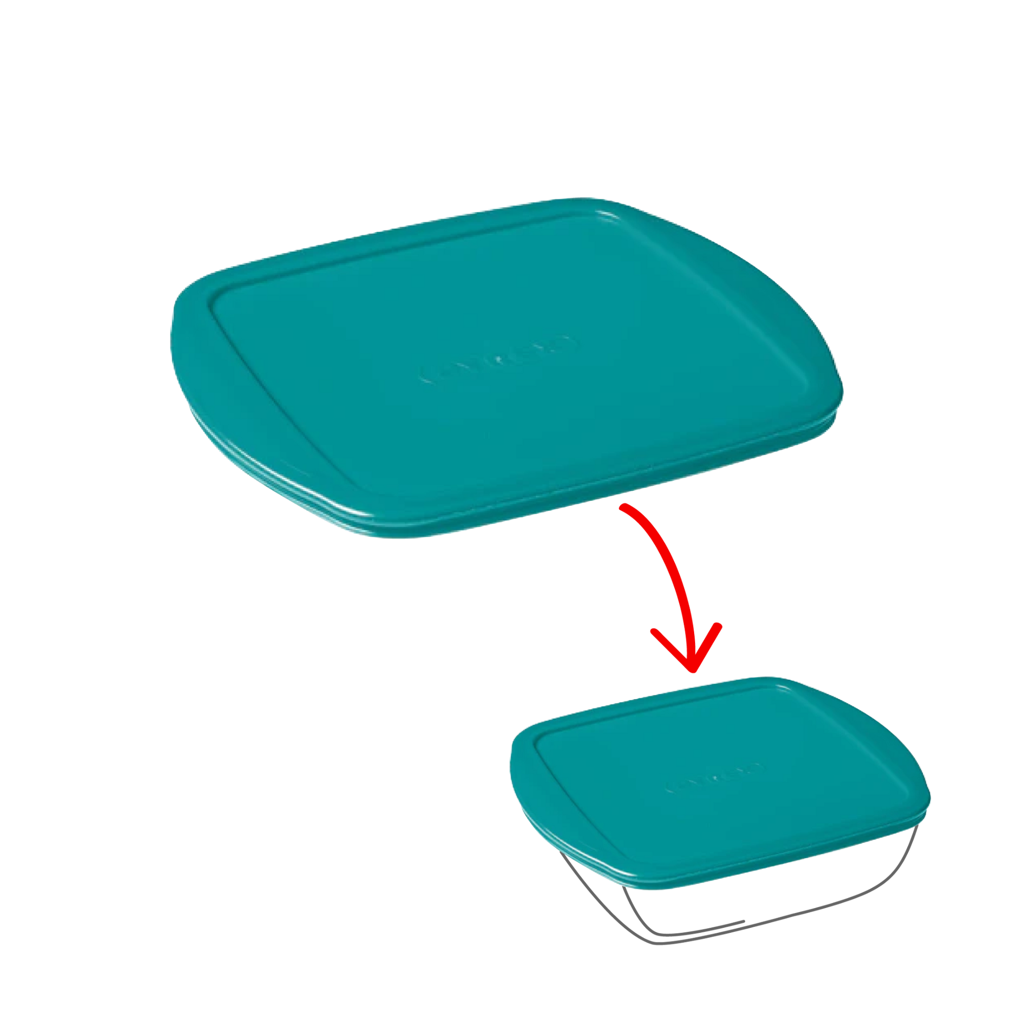 Cook&Store - Peacock green square replacement lid