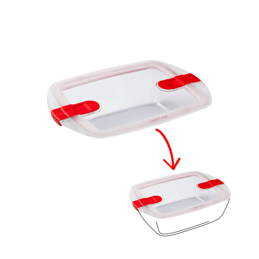 Cook&Heat - Rectangular replacement lid with steam valves