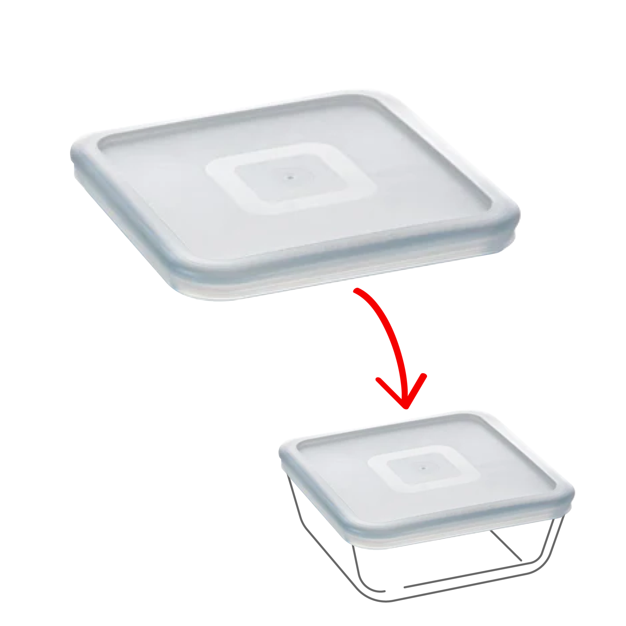 Cook & Freeze - Square Replacement Lid