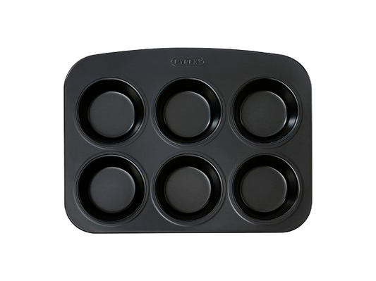 Metal muffin and cupcakes tray with easy grip - GLIDE