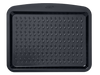 Rectangular baking tray with black non-stick coating, viewed from above.