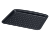 Rectangular baking tray with black non-stick coating.