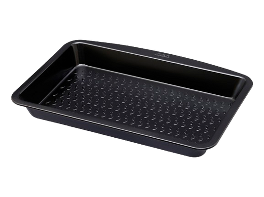 Rectangular metal oven dish with easy grip - GLIDE