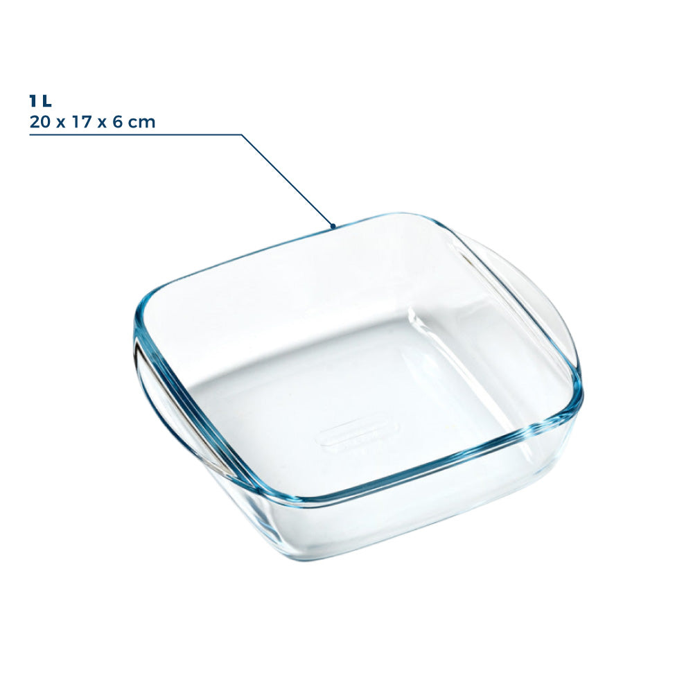 Square base glass storage box - compatible air fryer