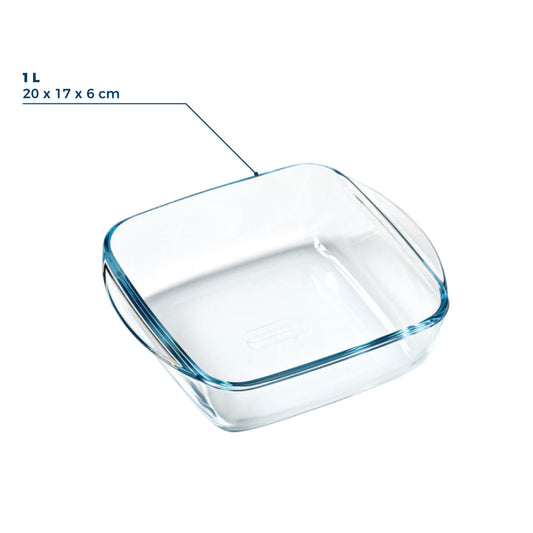 Square base glass storage box - compatible air fryer