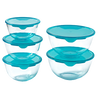 Set of 5 bowls with lid