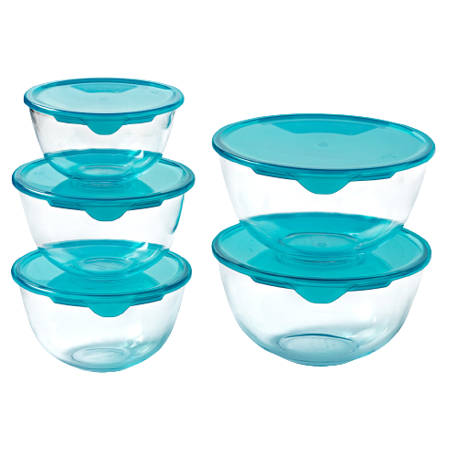 Set of 5 bowls with lid