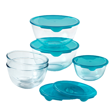 Set of 5 bowls with lid