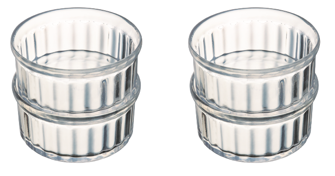 Set of 4 glass ramekins – 10 cm