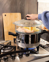 Steam cooking - Steamer basket and glass lid