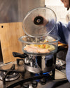 Steam cooking - Steamer basket and glass lid