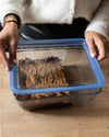 Zero Plastic - Set of 3 storage rectangular glass dish with glass lid 1.5L