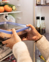 Zero Plastic - Set of 3 storage rectangular glass dish with glass lid 1.5L