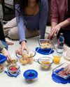 Cook & Go - Set of 7 glass storage dishes with leak-proof lid