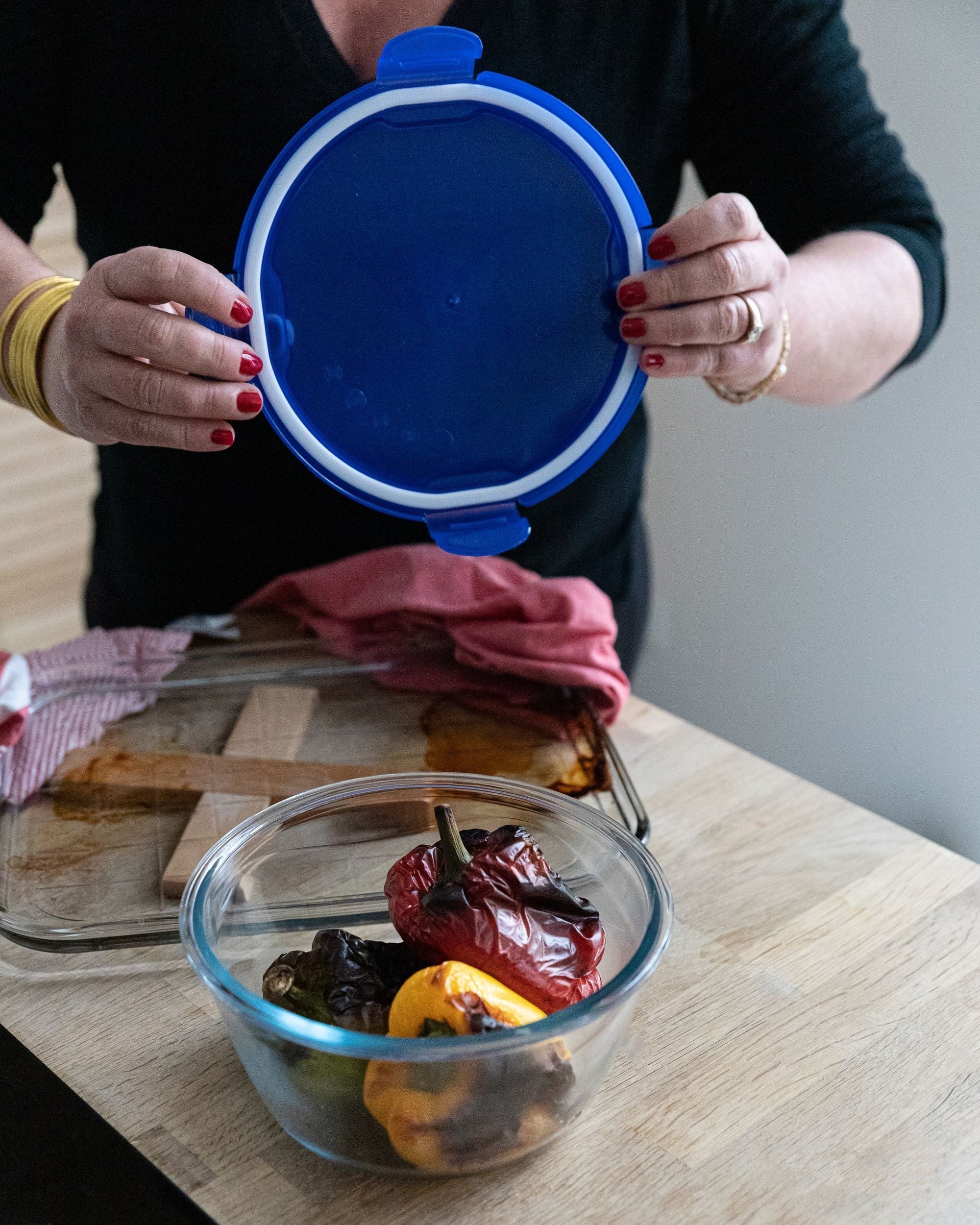 Cook&Go - Round glass storage container with waterproof lid