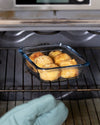 Square glass dish with waterproof lid - Cook & Go