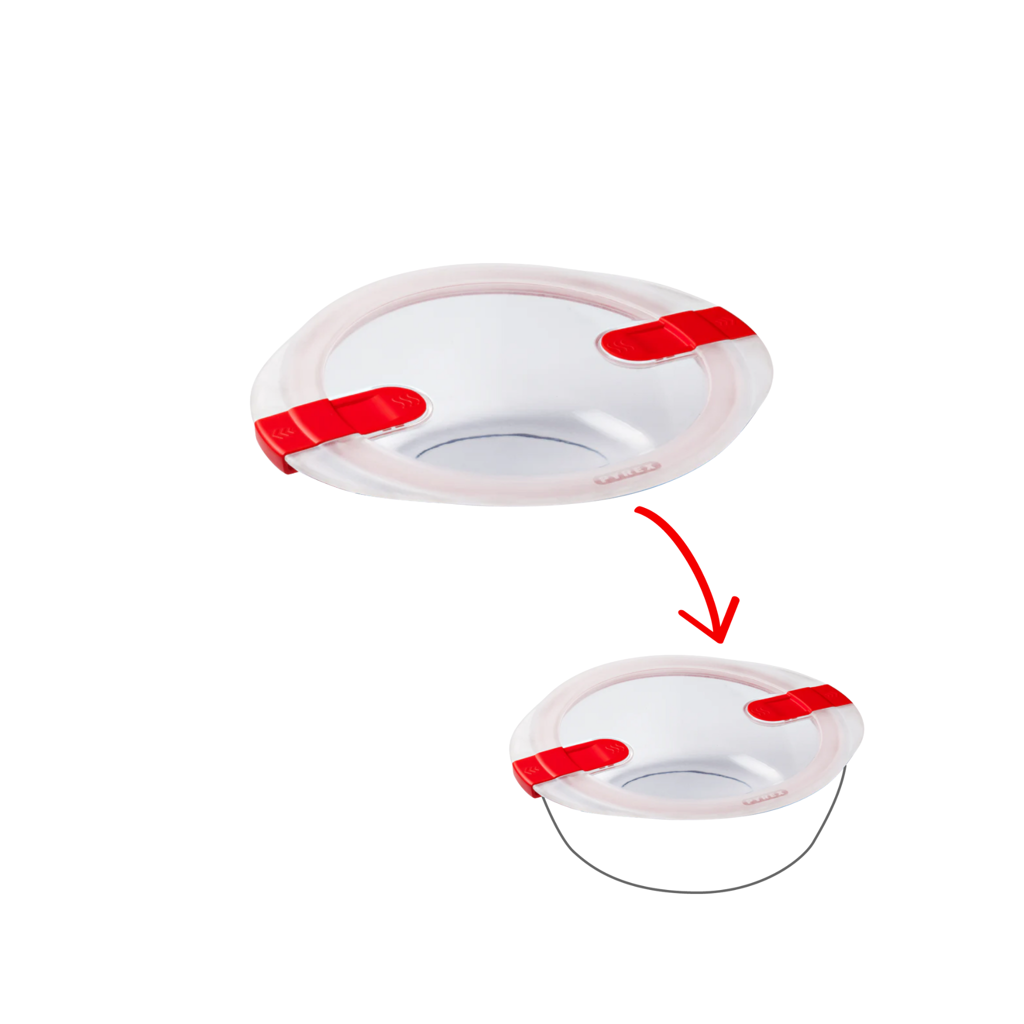 Cook&Heat - Round replacement lid with steam valves