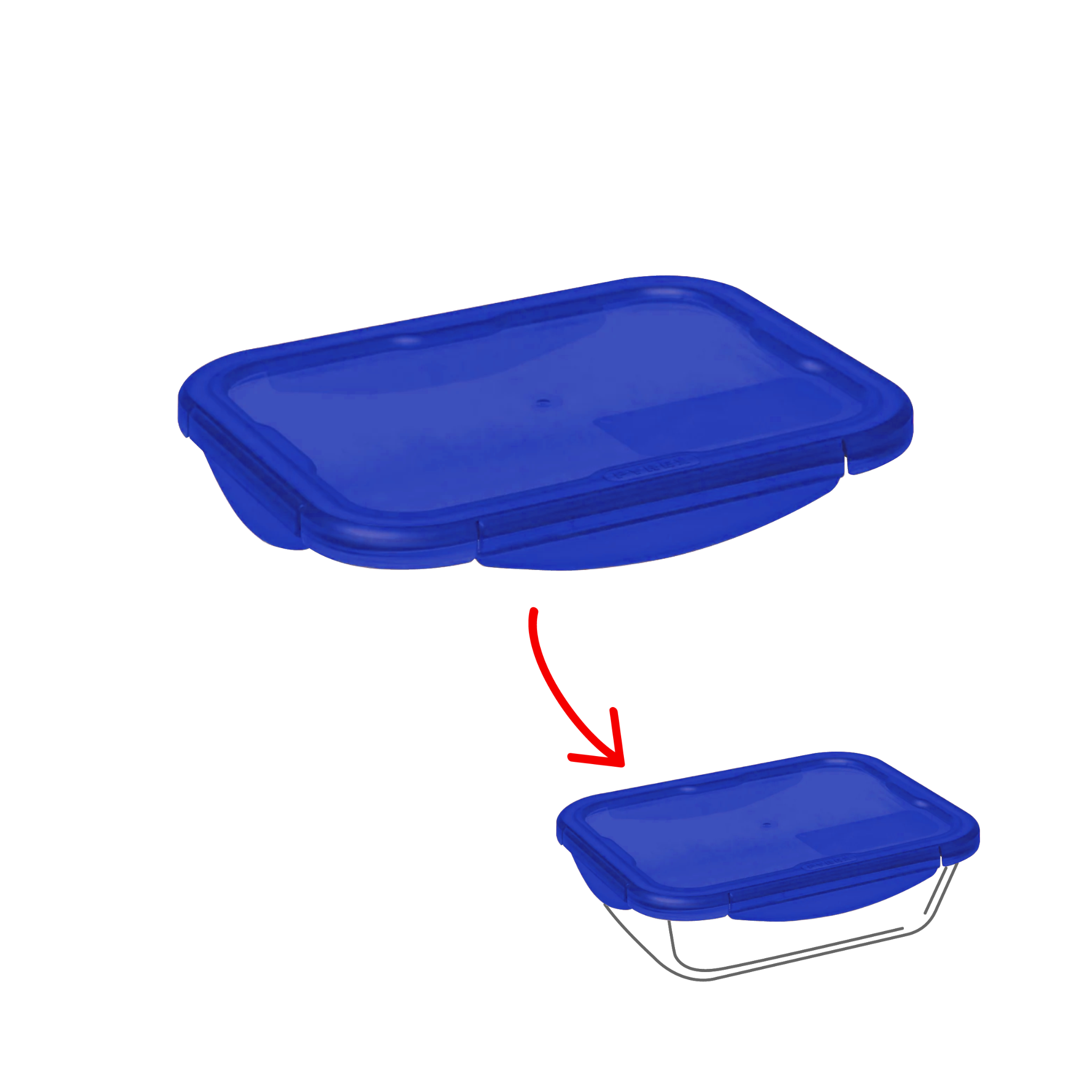 Cook&Go - Rectangular replacement lid