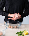 Glass square oven dish