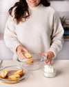 Multi-purpose round glass casserole dish - 4 IN 1 range