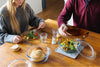 Set of 2 round glass casserole dishes