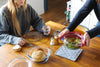Set of 2 round glass casserole dishes