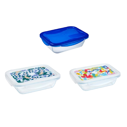 [Limited Edition] Cook & Go - Set of 3 glass lunch boxes with airtight lids